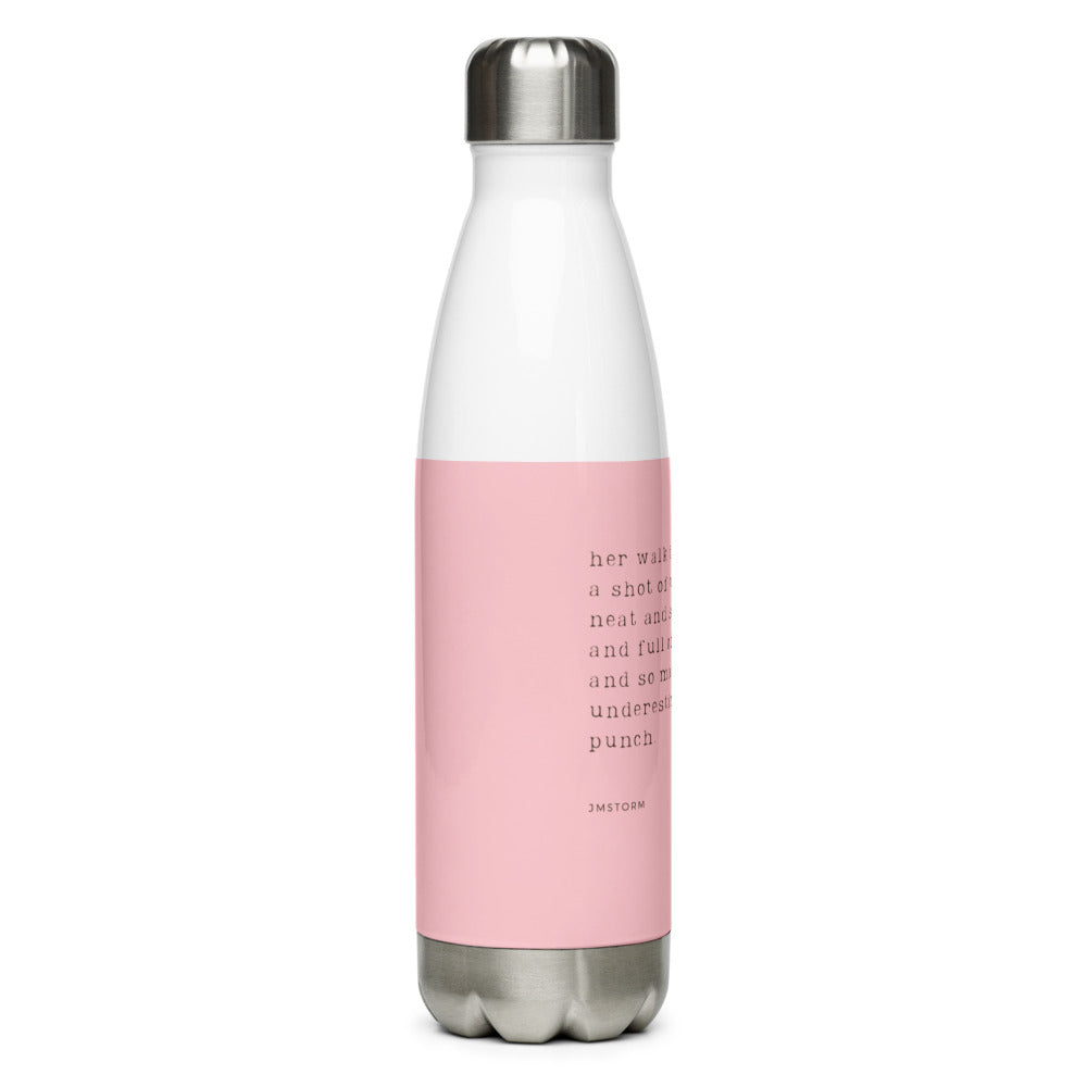 "Her walk" Pink Stainless Steel Water Bottle