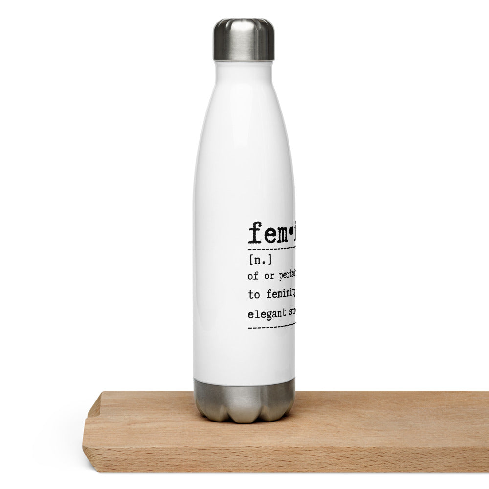 "Feminae" Stainless Steel Water Bottle